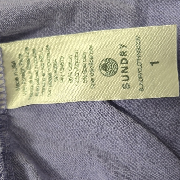 Anthropologie Sundry Tiered Mini Dress Periwinkle Violet - Size 1 (small) - Picture 10 of 14